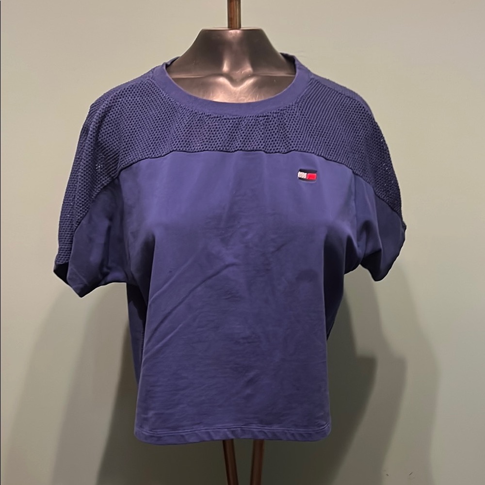 Tommy Hilfiger Blue Boxy Crop T-Shirt